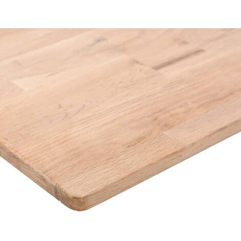 Tablero de mesa cuadrada madera de roble sin tratar 70x70x1,5cm vidaXL