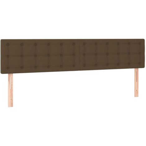 Cabeceros 2 unidades de tela marrón oscuro 90x5x78/88 cm vidaXL