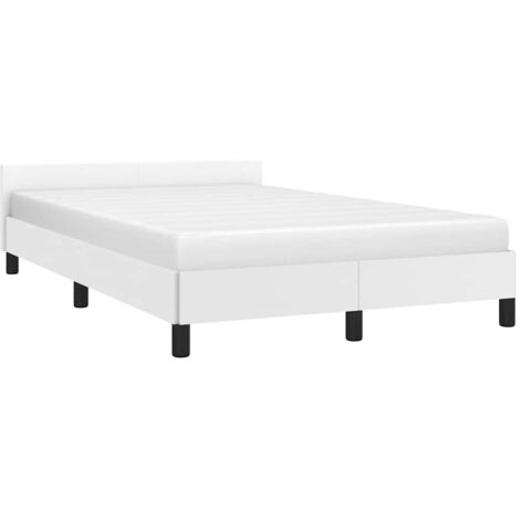 Estructura de cama con cabecero sin colchón blanco 120x200 cm vidaXL (1/5)