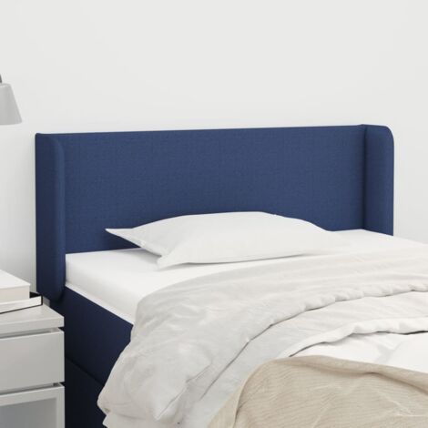 Cabecero de tela azul 103x16x78/88 cm vidaXL (1/5)