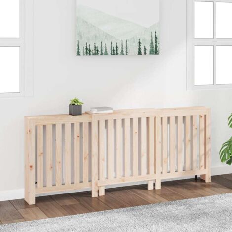 Cubierta de radiador madera maciza de pino 210x21x85 cm vidaXL