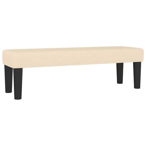 Banco de tela color crema 100x30x30 cm vidaXL