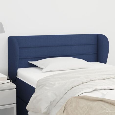 Cabecero de tela azul 103x23x78/88 cm vidaXL (1/5)