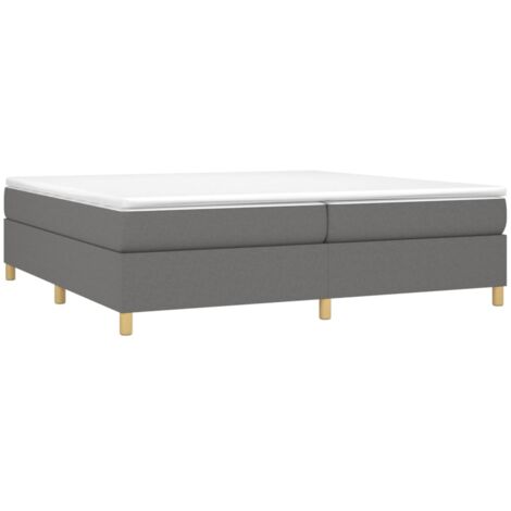 Estructura de cama con somier tela gris oscuro 200x200 cm vidaXL (1/5)