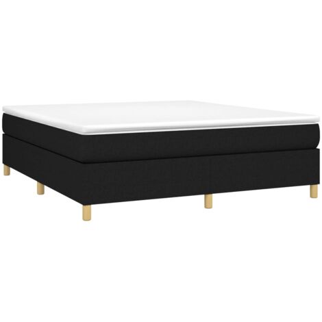 Estructura de cama con somier tela negro 180x200 cm vidaXL