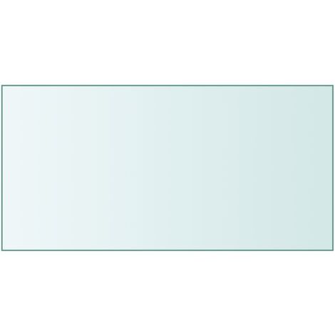 Superficie de mesa vidrio templado transparente 50x100 cm vidaXL