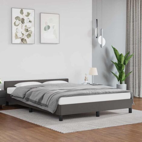 Estructura de cama con cabecero sin colchón azul 140x190 cm vidaXL (1/5)
