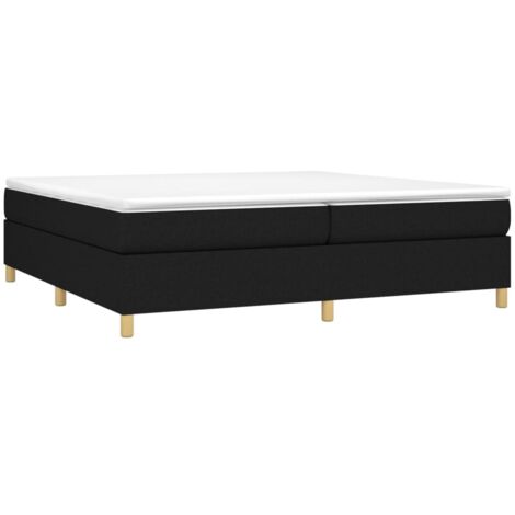 Estructura de cama con somier tela negro 200x200 cm vidaXL