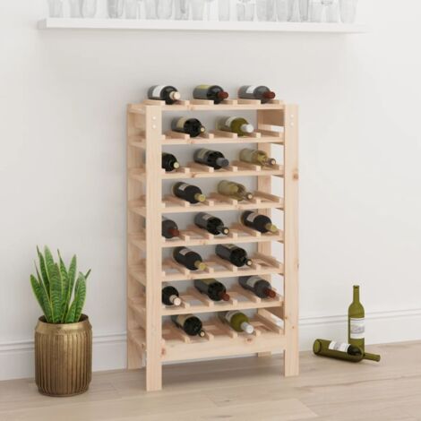 Botellero madera maciza de pino 61,5x30x107,5 cm vidaXL
