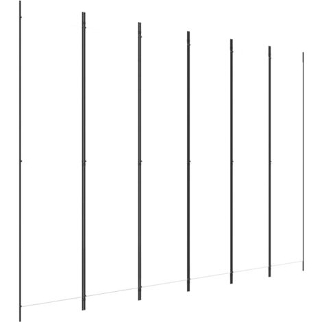 Biombo divisor de 6 paneles de tela blanco 300x220 cm vidaXL