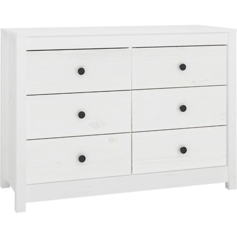 Armario auxiliar de madera maciza de pino blanco 100x40x72 cm vidaXL