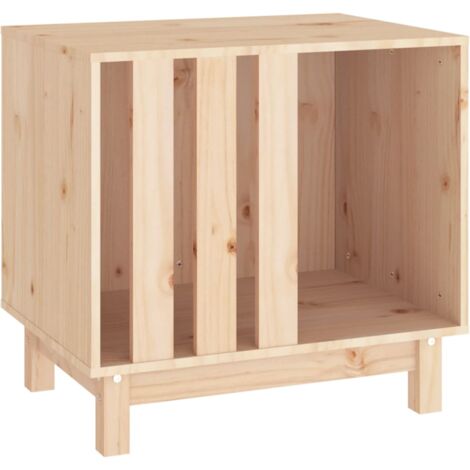 Caseta para perros madera maciza de pino 60x45x57 cm vidaXL