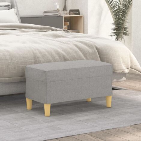 Banco de tela gris claro 70x35x41 cm vidaXL