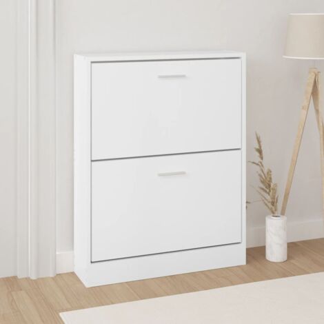 Zapatero blanco 59x17x81 cm Madera de ingeniería vidaXL