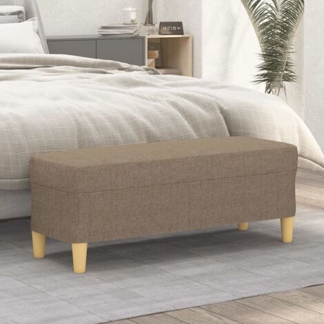 Banco de tela gris taupe 100x35x41 cm vidaXL