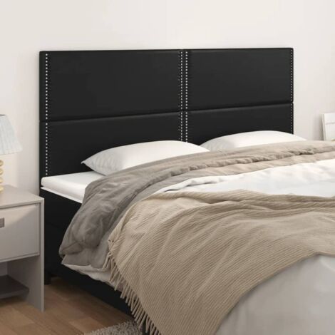 Cabecero de cama negro 180x5x118/128 cm piel sintética vidaXL (1/5)