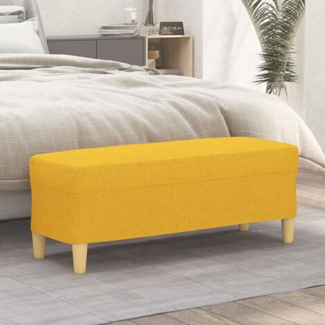 Banco de tela amarillo 100x35x41 cm vidaXL