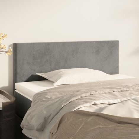 Cabecero de terciopelo gris claro 90x5x78/88 cm vidaXL