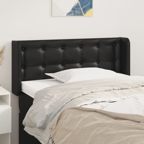 Cabecero de cuero sintético negro 83x16x78/88 cm vidaXL (1/5)