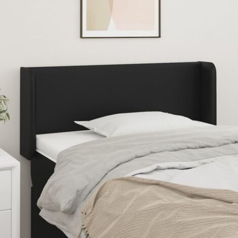 Cabecero de cuero sintético negro 103x16x78/88 cm vidaXL (1/5)