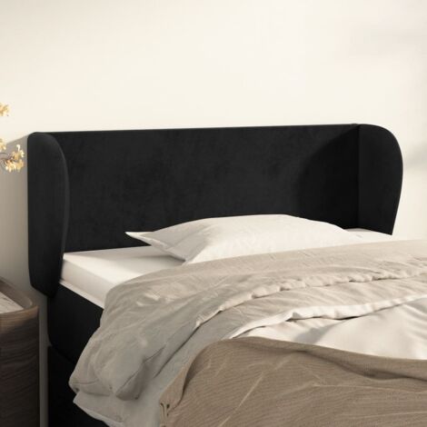 Cabecero de terciopelo negro 83x23x78/88 cm vidaXL (1/5)