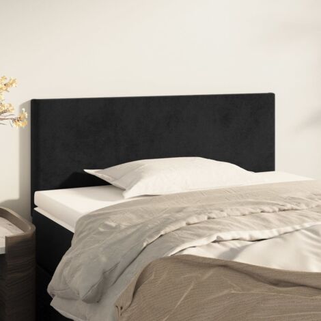 Cabecero de terciopelo negro 80x5x78/88 cm vidaXL (1/5)