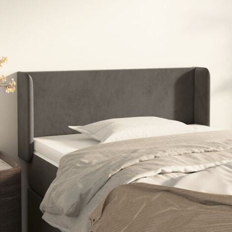 Cabecero de terciopelo gris oscuro 83x16x78/88 cm vidaXL (1/5)
