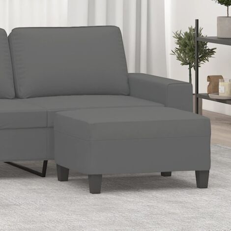 Reposapiés tela de microfibra gris oscuro 70x55x41 cm vidaXL
