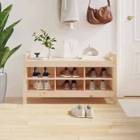 Banco de recibidor madera maciza de pino 110x40x60 cm vidaXL