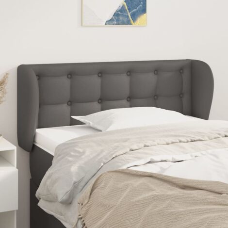 Cabecero de cuero sintético gris 83x23x78/88 cm vidaXL (1/5)