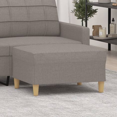 Reposapiés de tela gris taupe 70x55x41 cm vidaXL