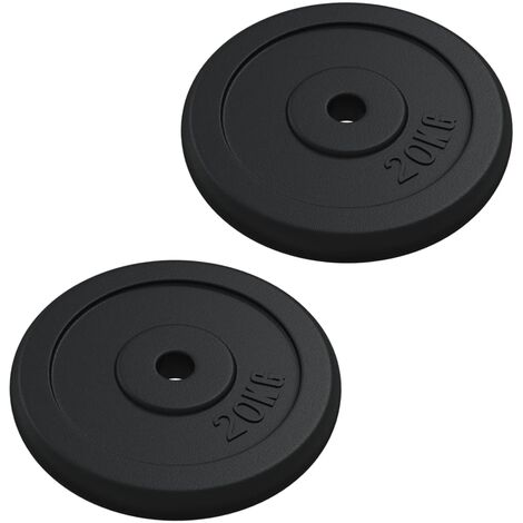 Discos de pesas hierro fundido 40 kg vidaXL