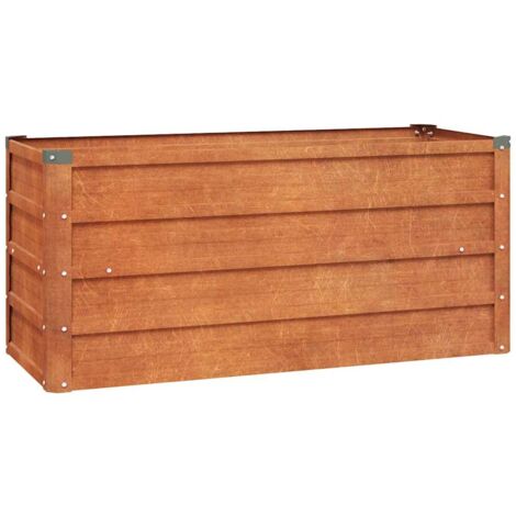 Arriate oxidado de acero corten 100x40x45 cm vidaXL