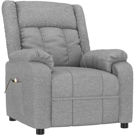 Sillón de masaje tela gris claro vidaXL (1/5)