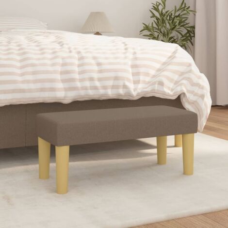 Banco de tela gris taupe 70x30x30 cm vidaXL