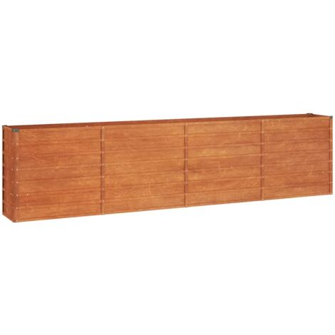Arriate oxidado de acero corten 320x40x77 cm vidaXL