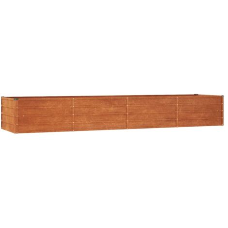 Arriate oxidado de acero corten 320x80x45 cm vidaXL