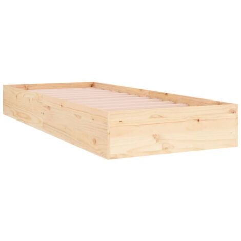 Estructura cama individual sin colchón madera maciza 90x190 cm vidaXL