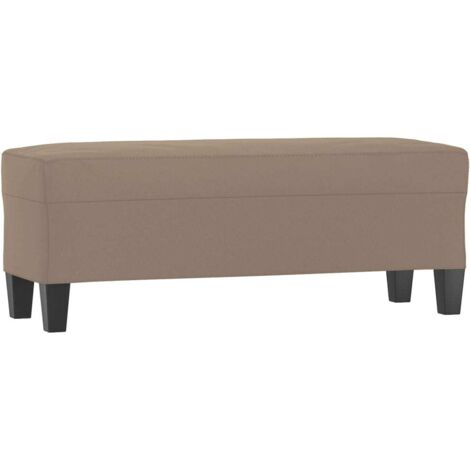 Banco de tela de microfibra gris taupe 100x35x41 cm vidaXL