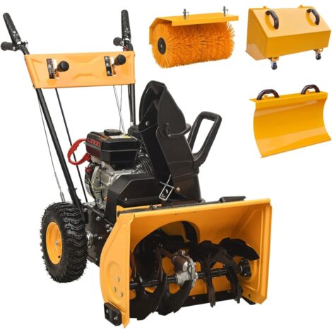 Set de quitanieves y barredora de gasolina 4 en 1 6,5 HP vidaXL