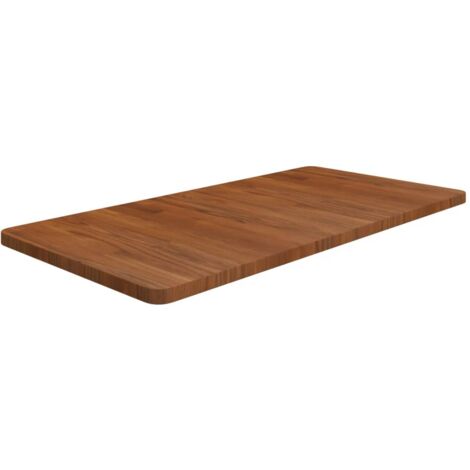 Encimera baño madera maciza tratada marrón oscuro 100x50x2,5 cm vidaXL