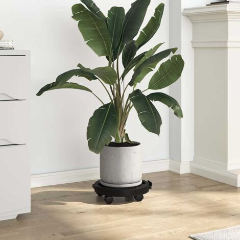 Soporte para plantas con ruedas 2 uds negro diámetro 30cm 170kg vidaXL (1/5)