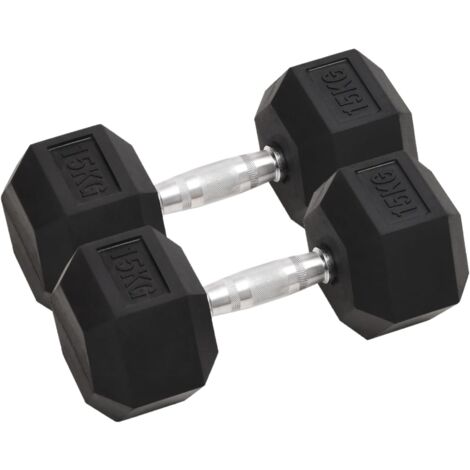 Mancuernas 2 unidades total hierro fundido 30 kg vidaXL