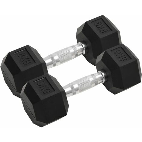 Mancuernas 2 unidades total hierro fundido 16 kg vidaXL