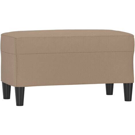 Banco de cuero sintético color capuchino 70x35x41 cm vidaXL
