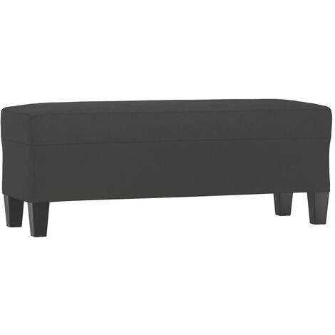 Banco de tela de microfibra gris oscuro 100x35x41 cm vidaXL