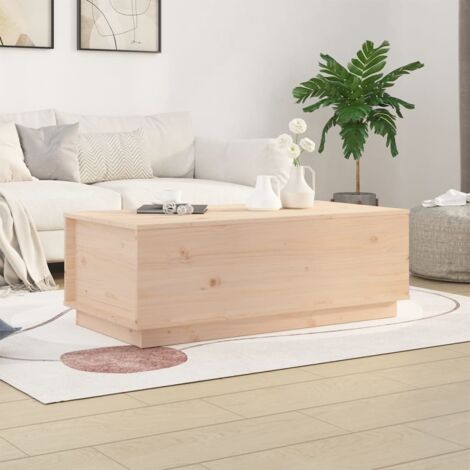 Mesa de centro de madera maciza de pino 100x50x35 cm vidaXL