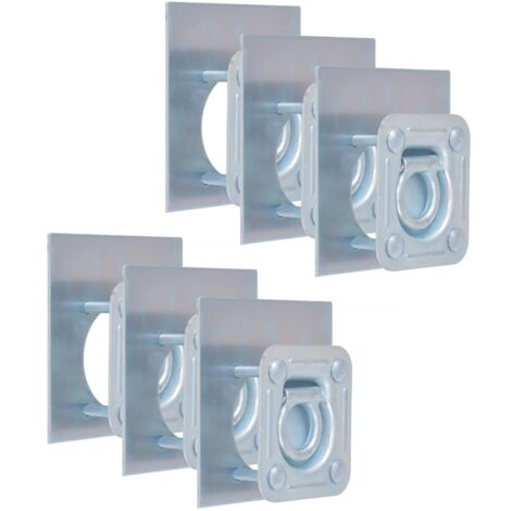 Anillos de sujeción de tráiler 6 pzas. acero galvanizado 2000kg vidaXL