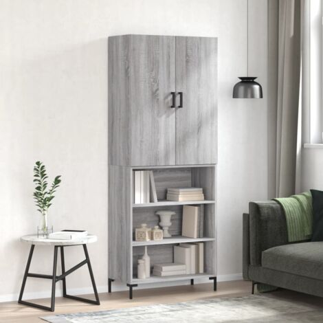 Mesa de centro de madera maciza reciclada negra en forma de bol vidaXL