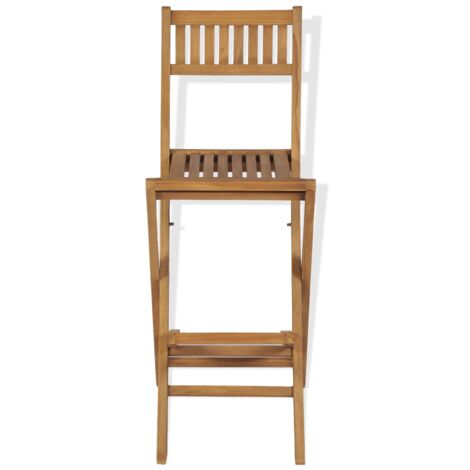 Taburetes plegables de bar de jardín 2 uds madera teca maciza vidaXL